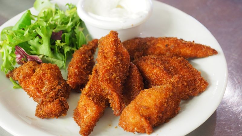 Hangry Joe's crispy hot chicken sandwich with spicy sauce